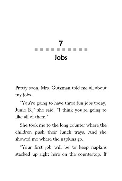 19 Junie B. First Grader - Boss of Lunch 7. Jobs -- 绘本听读宝在线台词全文