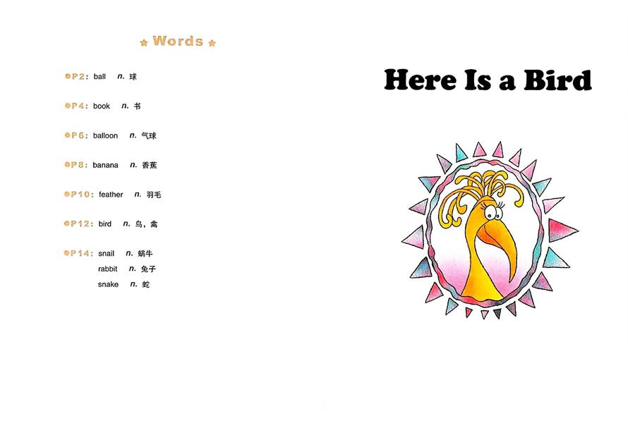 第一辑 Here Is a Bird -- 绘本听读宝在线台词全文