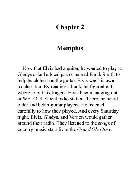 15 Who Was Elvis Presley 3 Chapter 2 Memphis -- 绘本听读宝在线台词全文