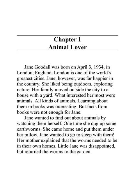 17 Who Is Jane Goodall 2 Chapter 1 Animal Lover -- 绘本听读宝在线台词全文