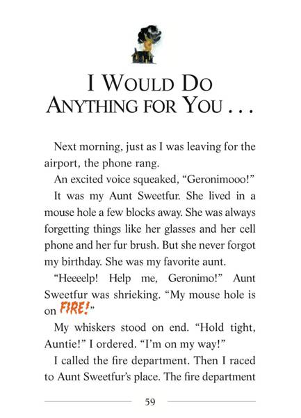 9-A Fabumouse Vacation for Geronimo 13-I WOULD DO ANYTHING FOR YOU -- 绘本听读宝在线台词全文
