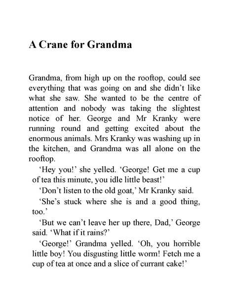 小乔治的神奇魔药 10 A Crane for Grandma -- 绘本听读宝在线台词全文