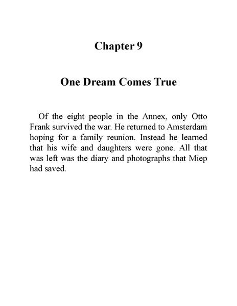 12 Who Was Anne Frank 11 Chapter 9 One Dream Comes True -- 绘本听读宝在线台词全文