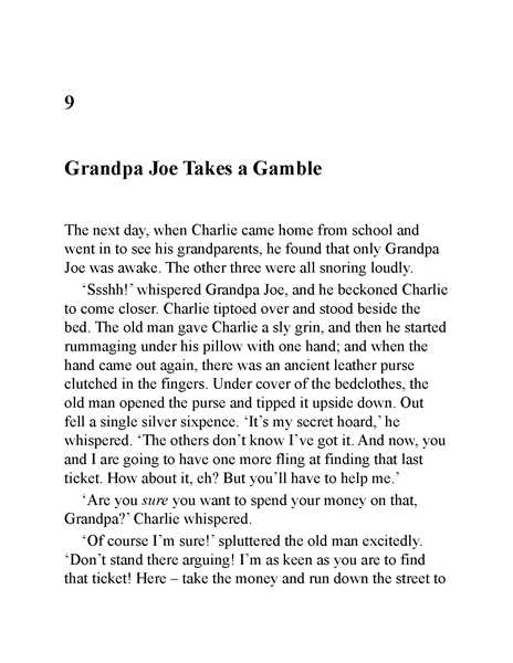 查理与巧克力工厂 9 Grandpa Joe Takes a Gamble -- 绘本听读宝在线台词全文
