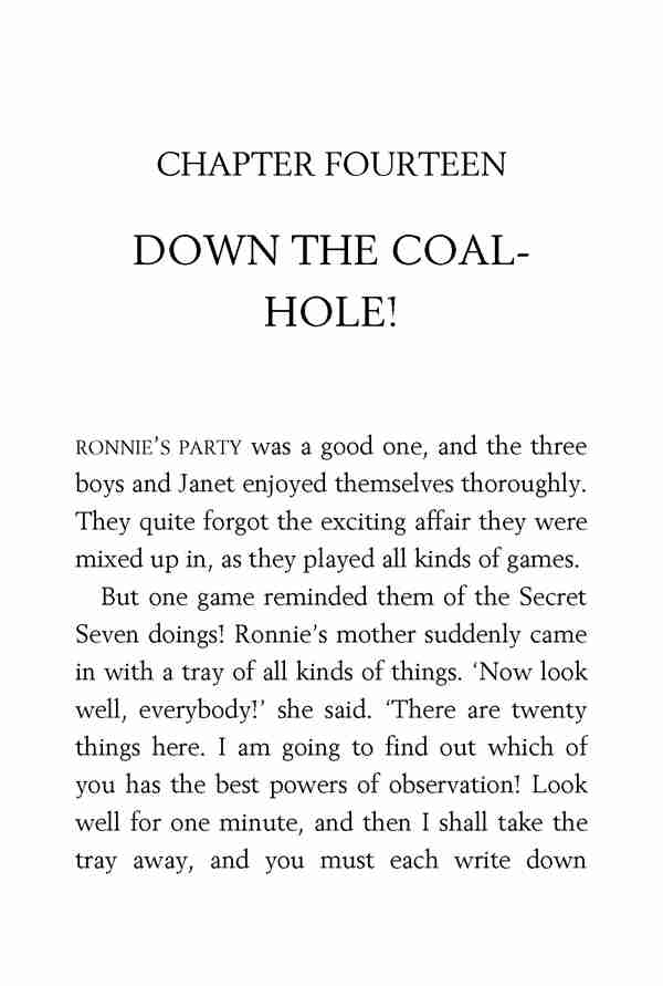 5 Go Ahead, Secret Seven 14 DOWN THE COAL-HOLE! -- 绘本听读宝在线台词全文