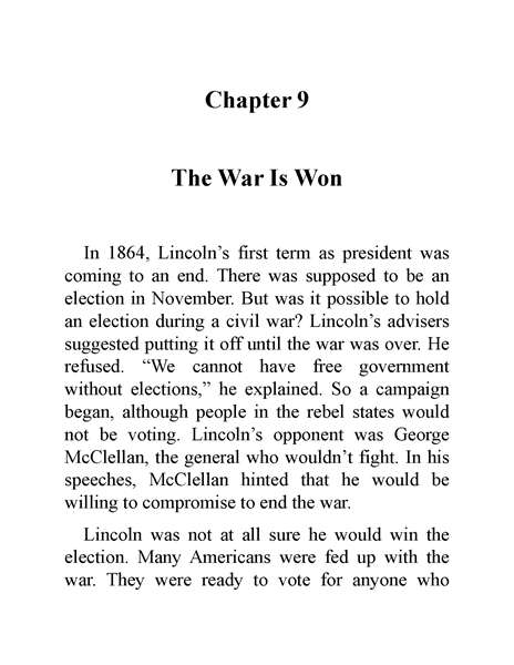11 Who Was Abraham Lincoln 12 Chapter 9 The War Is Won -- 绘本听读宝在线台词全文