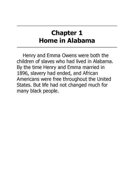 19 Who Was Jesse Owens 2 Chapter 1 Home in Alabama -- 绘本听读宝在线台词全文