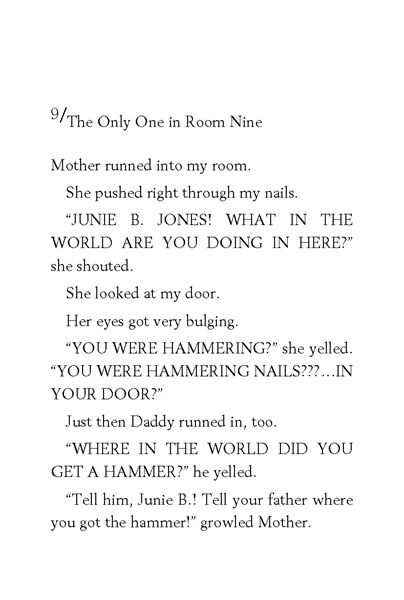 6 Junie B. Jones and That Meanie Jim's Birthday 9. The Only One in Room Nine -- 绘本听读宝在线台词全文
