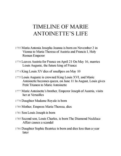 16 Who Was Marie Antoinette 10 Chapter 9 Timelines -- 绘本听读宝在线台词全文