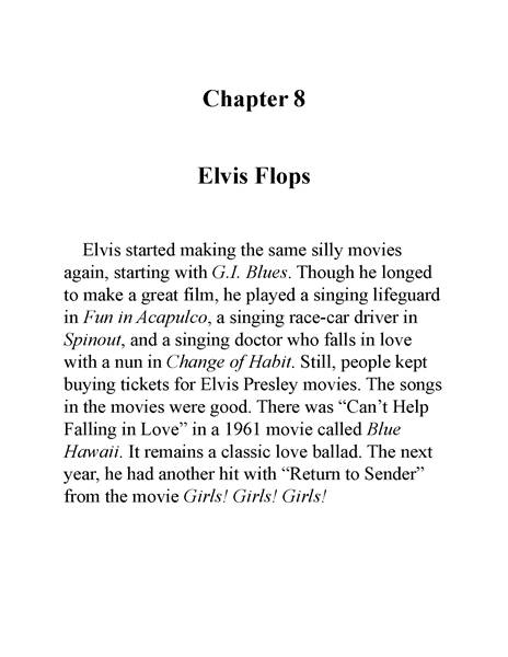 15 Who Was Elvis Presley 9 Chapter 8 Elvis Flops -- 绘本听读宝在线台词全文